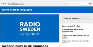 Neue internationale Website von Radio Schweden